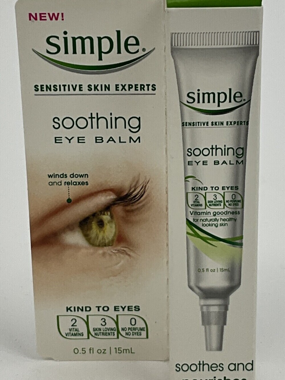 Simple Soothing Eye Balm For Sensitive Eyes 0.5 Oz New In Box
